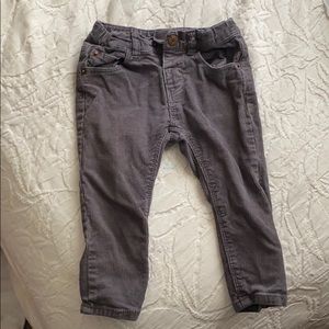 Zara boys corduroy dark grey pants 12 - 18 months